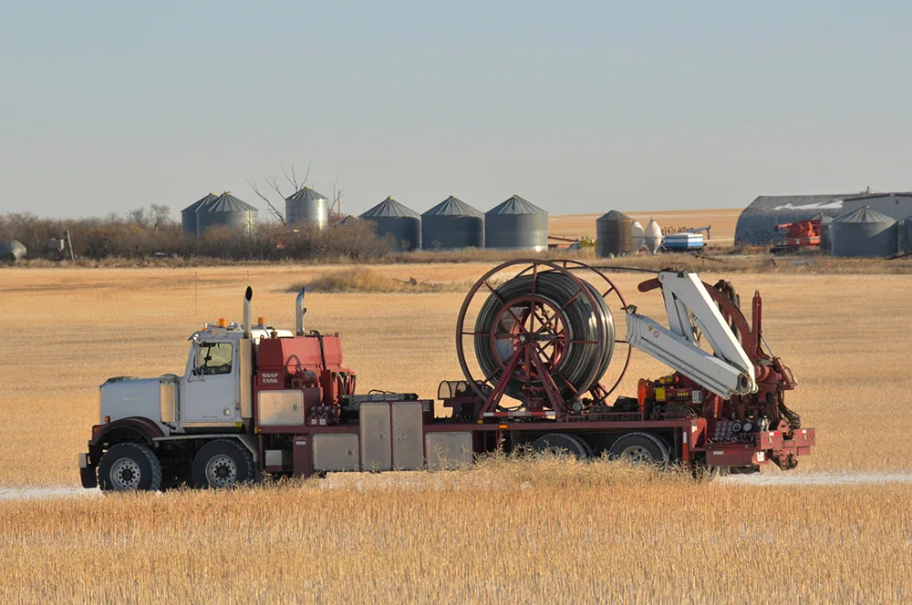 Edge Wireline field unit and wireline reel in a rural field